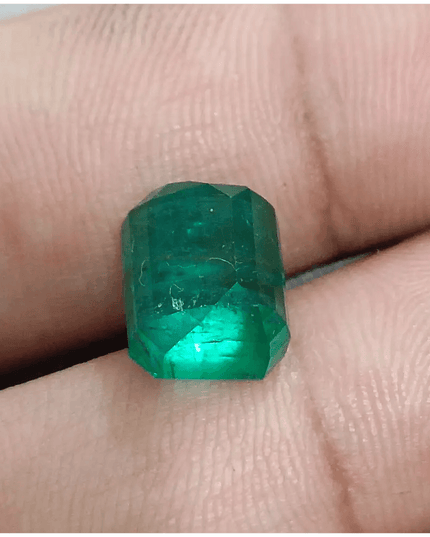 6.17ct Deep Green Zambian Emerald, Natural Gemstone - SMSGEMS 