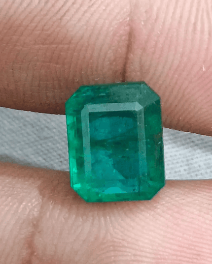 6.17ct Deep Green Zambian Emerald, Natural Gemstone - SMSGEMS 