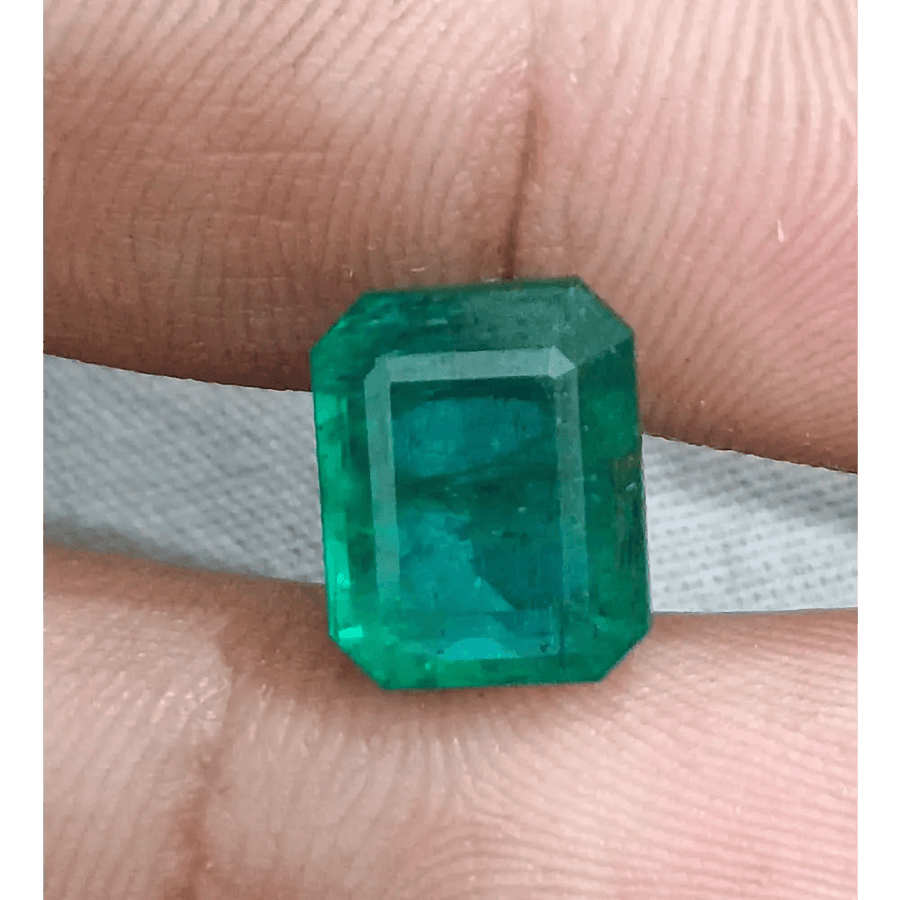 6.17ct Deep Green Zambian Emerald, Natural Gemstone - SMSGEMS 