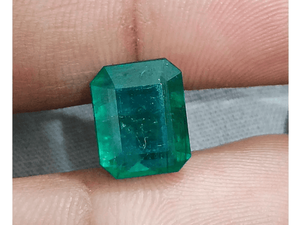6.17ct Deep Green Zambian Emerald, Natural Gemstone - SMSGEMS 
