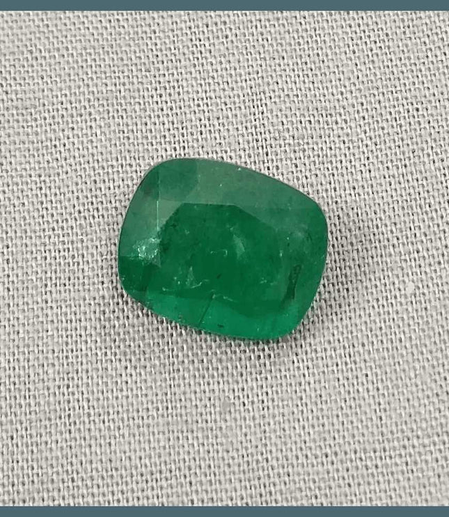 6.42ct Deep Green Emerald, Natural Earth Mined Gemstone - SMSGEMS 