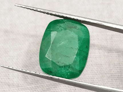 6.42ct Deep Green Emerald, Natural Earth Mined Gemstone - SMSGEMS 