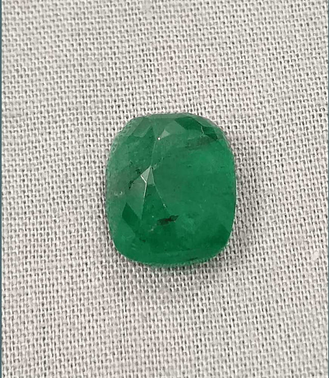 6.42ct Deep Green Emerald, Natural Earth Mined Gemstone - SMSGEMS 