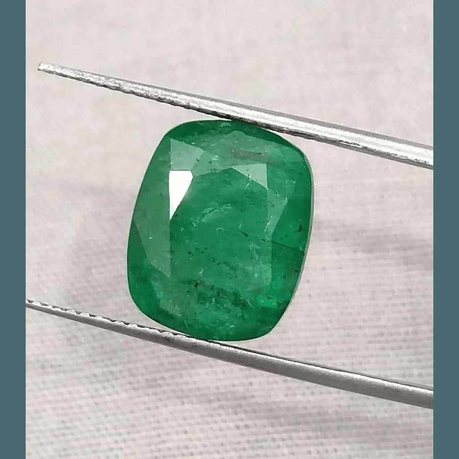 6.42ct Deep Green Emerald, Natural Earth Mined Gemstone - SMSGEMS 