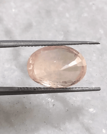 6.44ct Rare Certified Padparadscha Oval Cut Ceylon Sapphire, Natural Earth Mined untreated Gemstone - SMSGEMS 
