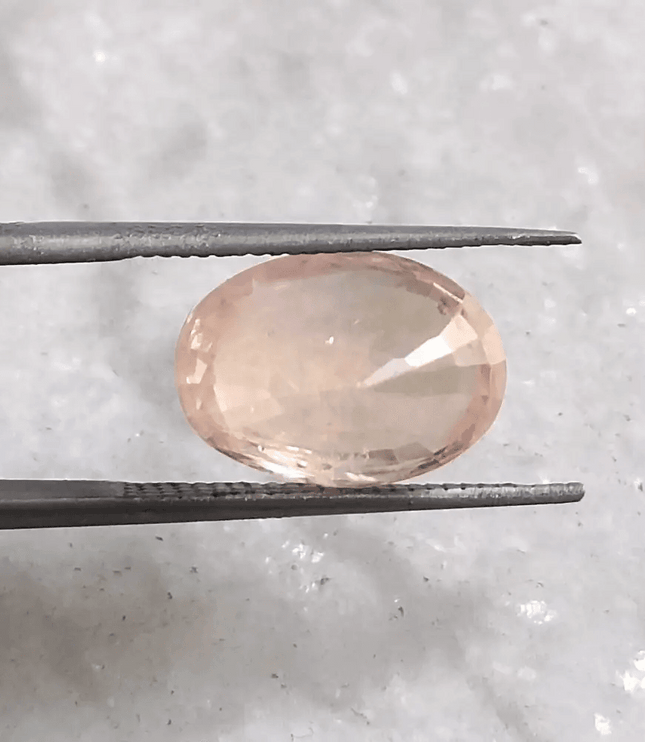 6.44ct Rare Certified Padparadscha Oval Cut Ceylon Sapphire, Natural Earth Mined untreated Gemstone - SMSGEMS 