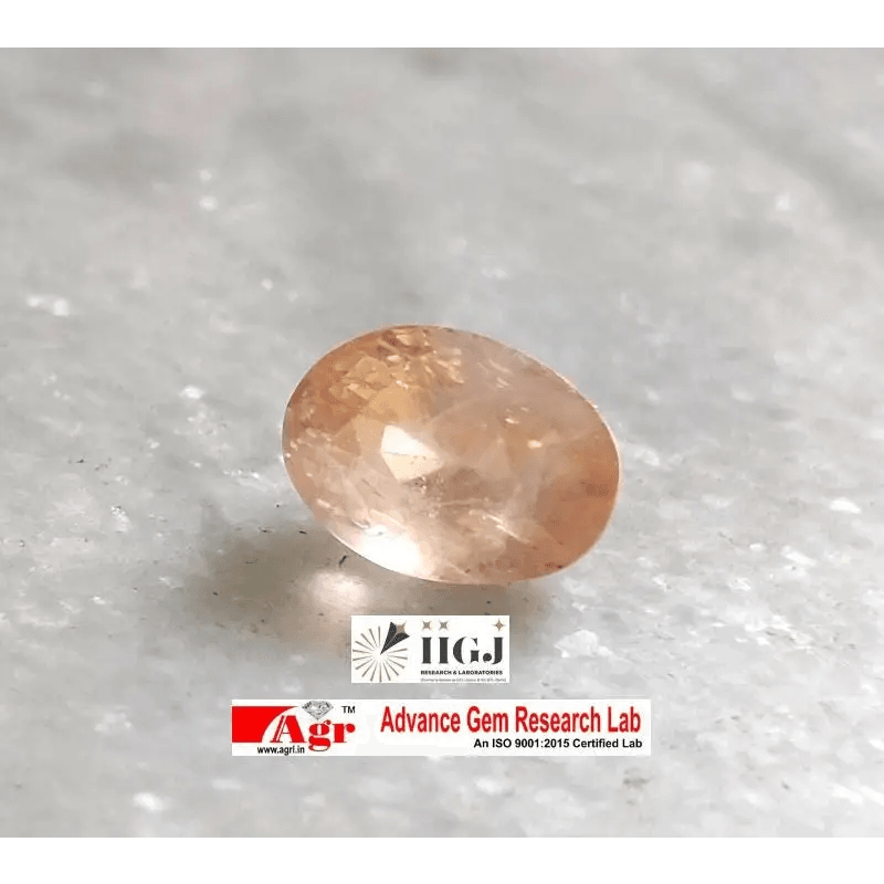 6.44ct Rare Certified Padparadscha Oval Cut Ceylon Sapphire, Natural Earth Mined untreated Gemstone - SMSGEMS 