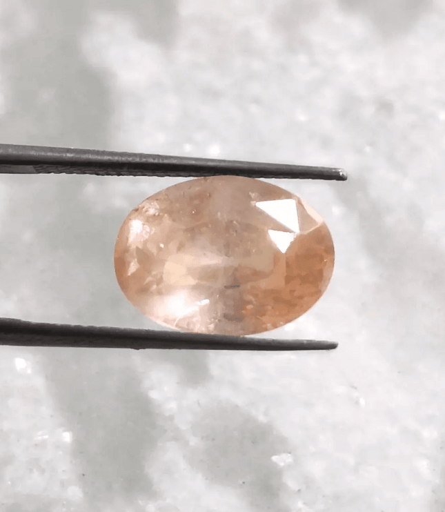 6.44ct Rare Certified Padparadscha Oval Cut Ceylon Sapphire, Natural Earth Mined untreated Gemstone - SMSGEMS 