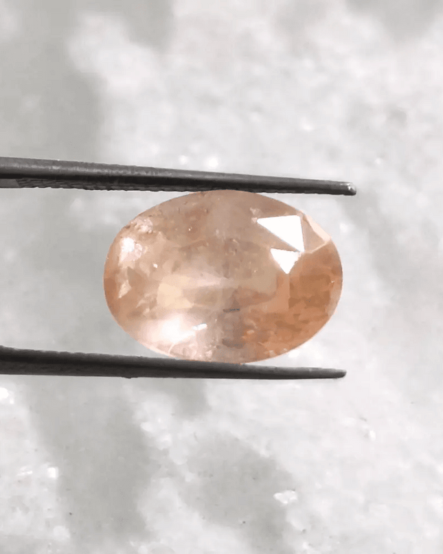 6.44ct Rare Certified Padparadscha Oval Cut Ceylon Sapphire, Natural Earth Mined untreated Gemstone - SMSGEMS 