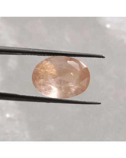 6.44ct Rare Certified Padparadscha Oval Cut Ceylon Sapphire, Natural Earth Mined untreated Gemstone - SMSGEMS 