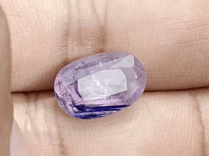 6.54ct Certified Purple Blue Ceylon Sapphire, Natural Earth Mined untreated Gemstone - SMSGEMS 