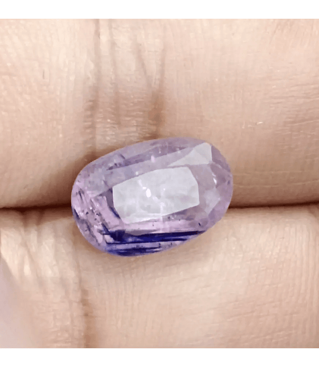 6.54ct Certified Purple Blue Ceylon Sapphire, Natural Earth Mined untreated Gemstone - SMSGEMS 
