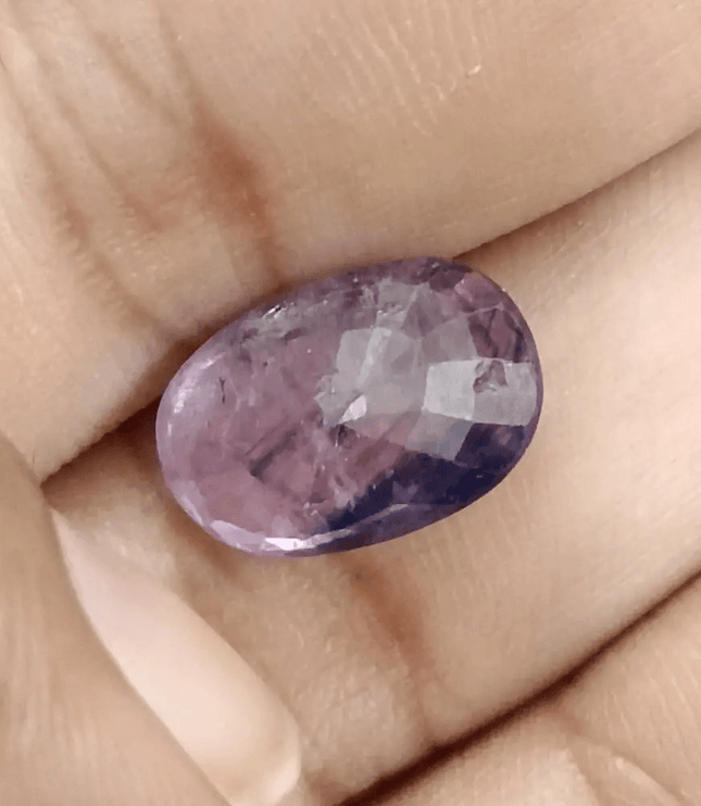 6.54ct Certified Purple Blue Ceylon Sapphire, Natural Earth Mined untreated Gemstone - SMSGEMS 