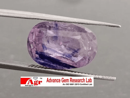 6.54ct Certified Purple Blue Ceylon Sapphire, Natural Earth Mined untreated Gemstone - SMSGEMS 