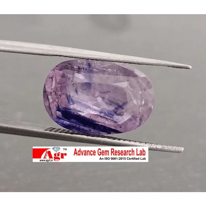 6.54ct Certified Purple Blue Ceylon Sapphire, Natural Earth Mined untreated Gemstone - SMSGEMS 