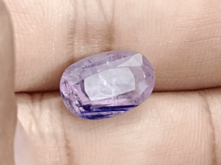 6.54ct Certified Purple Blue Ceylon Sapphire, Natural Earth Mined untreated Gemstone - SMSGEMS 