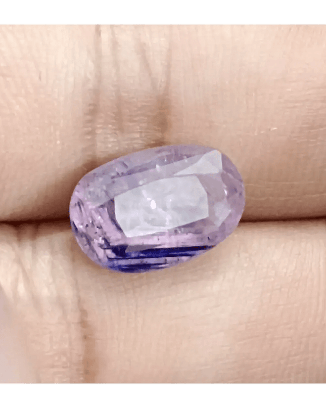 6.54ct Certified Purple Blue Ceylon Sapphire, Natural Earth Mined untreated Gemstone - SMSGEMS 