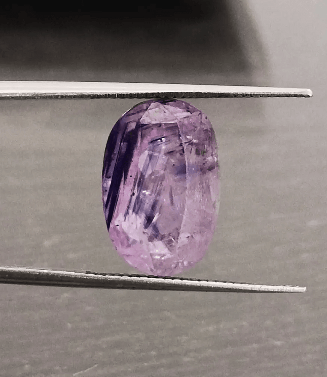 6.54ct Certified Purple Blue Ceylon Sapphire, Natural Earth Mined untreated Gemstone - SMSGEMS 