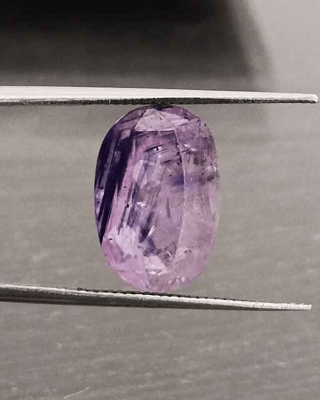 6.54ct Certified Purple Blue Ceylon Sapphire, Natural Earth Mined untreated Gemstone - SMSGEMS 