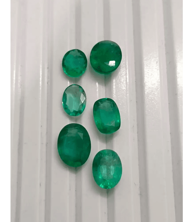 6.65ct Zambian Emerald Parcel, 100% Natural Gems - SMSGEMS 