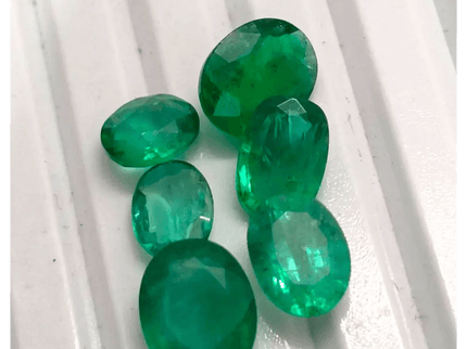 6.65ct Zambian Emerald Parcel, 100% Natural Gems - SMSGEMS 