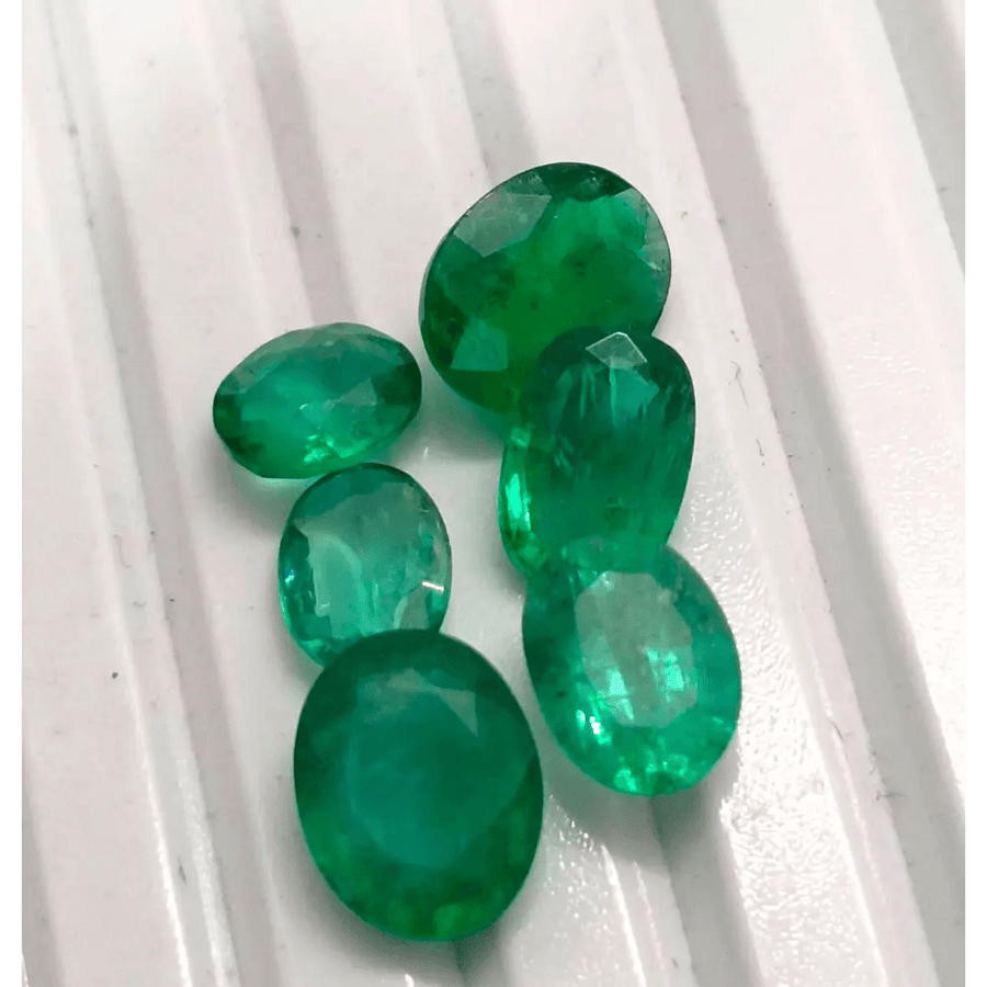 6.65ct Zambian Emerald Parcel, 100% Natural Gems - SMSGEMS 