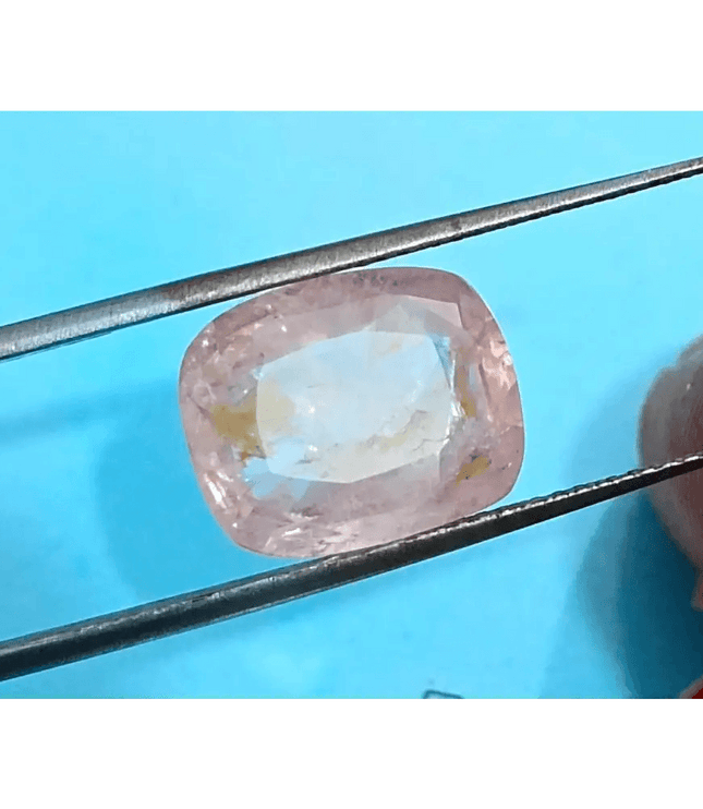 6.71ct IGI Certified Padparadscha Cushion Cut Ceylon Sapphire, Natural Earth Mined unheated Gemstone - SMSGEMS 