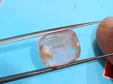 6.71ct IGI Certified Padparadscha Cushion Cut Ceylon Sapphire, Natural Earth Mined unheated Gemstone - SMSGEMS 