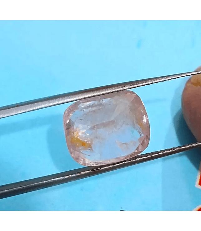 6.71ct IGI Certified Padparadscha Cushion Cut Ceylon Sapphire, Natural Earth Mined unheated Gemstone - SMSGEMS 