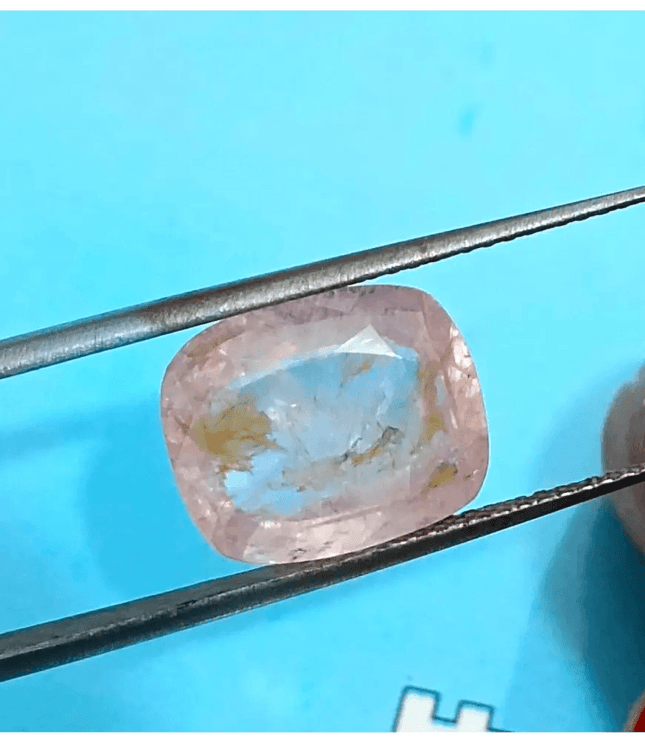 6.71ct IGI Certified Padparadscha Cushion Cut Ceylon Sapphire, Natural Earth Mined unheated Gemstone - SMSGEMS 