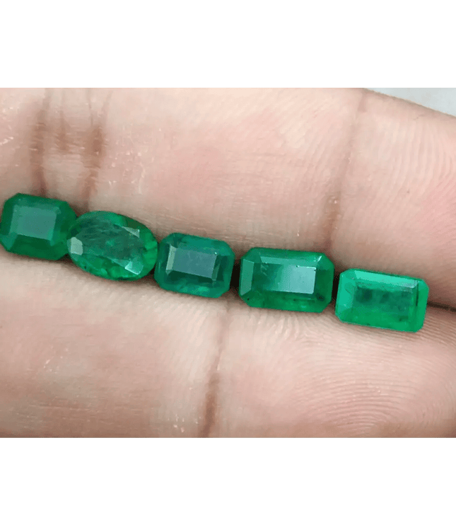6.87ct Emerarld Parcel, Natural Emeralds - SMSGEMS 