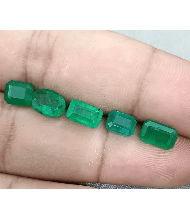 6.87ct Emerarld Parcel, Natural Emeralds - SMSGEMS 