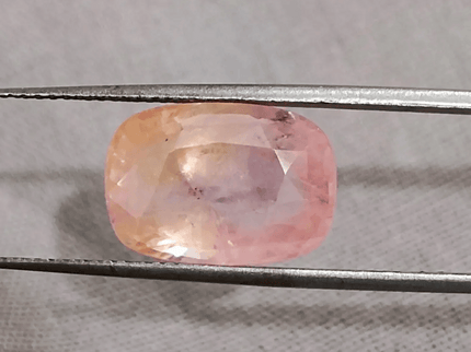7.88ct IGI Certified Padparadscha Cushion Cut Ceylon Sapphire, Natural Earth Mined untreated Gemstone - SMSGEMS 