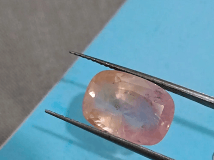 7.88ct IGI Certified Padparadscha Cushion Cut Ceylon Sapphire, Natural Earth Mined untreated Gemstone - SMSGEMS 