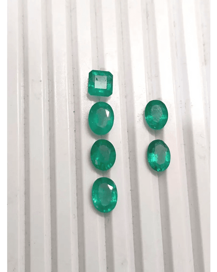 8.38ct Zambian Emerald Lot, 100% Natural Gems - SMSGEMS 