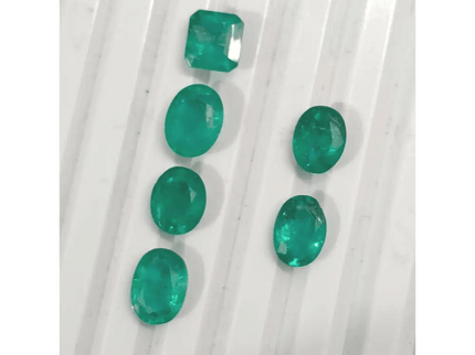 8.38ct Zambian Emerald Lot, 100% Natural Gems - SMSGEMS 