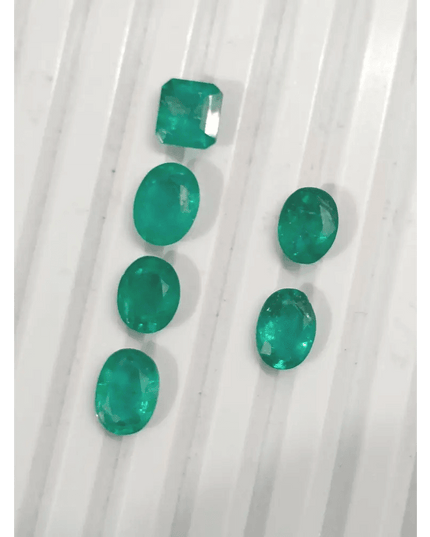 8.38ct Zambian Emerald Lot, 100% Natural Gems - SMSGEMS 