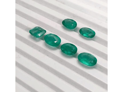 8.38ct Zambian Emerald Lot, 100% Natural Gems - SMSGEMS 