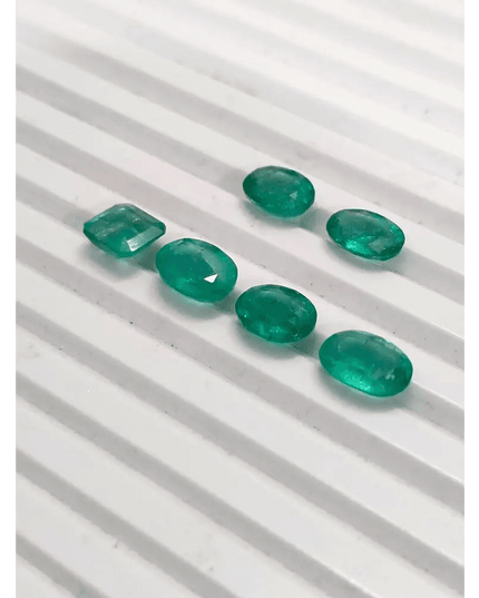 8.38ct Zambian Emerald Lot, 100% Natural Gems - SMSGEMS 