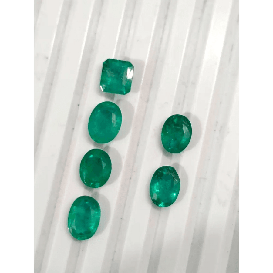 8.38ct Zambian Emerald Lot, 100% Natural Gems - SMSGEMS 