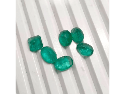 8.38ct Zambian Emerald Lot, 100% Natural Gems - SMSGEMS 
