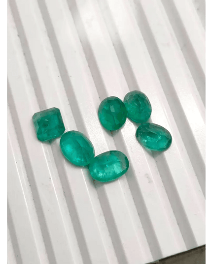 8.38ct Zambian Emerald Lot, 100% Natural Gems - SMSGEMS 
