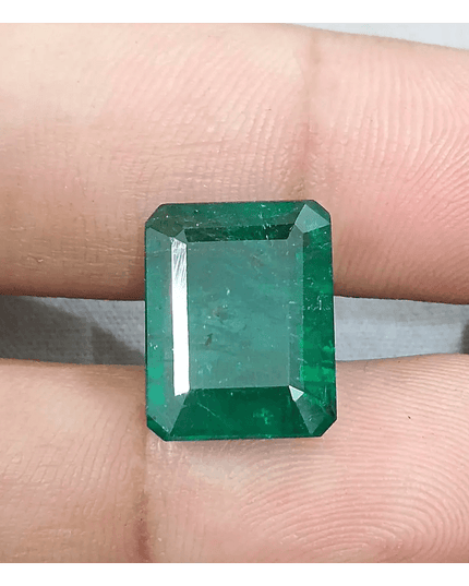 9.63ct Deep Green Zambian Emerald Natural Gemstone - SMSGEMS 