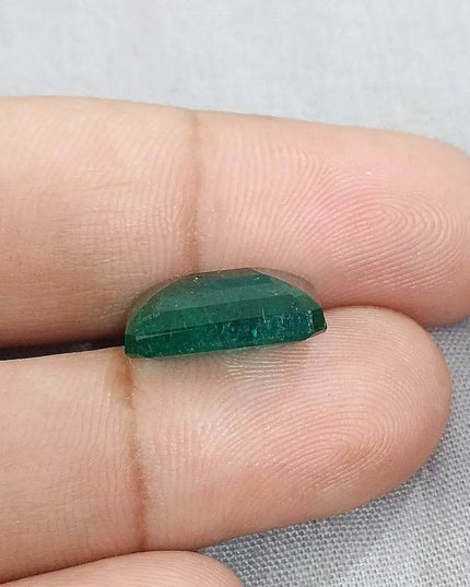 9.63ct Deep Green Zambian Emerald Natural Gemstone - SMSGEMS 