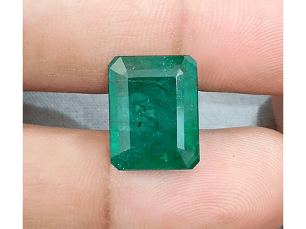 9.63ct Deep Green Zambian Emerald Natural Gemstone - SMSGEMS 