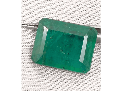 9.63ct Deep Green Zambian Emerald Natural Gemstone - SMSGEMS 