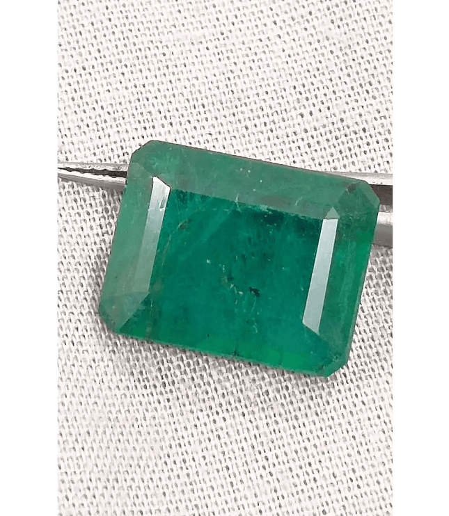 9.63ct Deep Green Zambian Emerald Natural Gemstone - SMSGEMS 