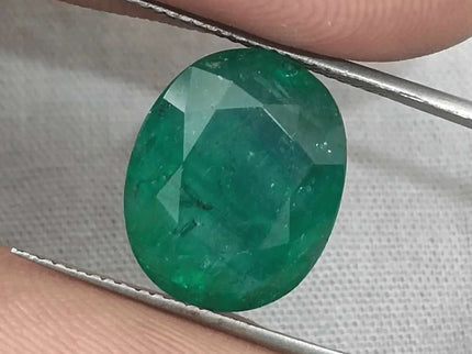 9.94ct Deep Green Zambian Emerald, Natural Gemstone - SMSGEMS 