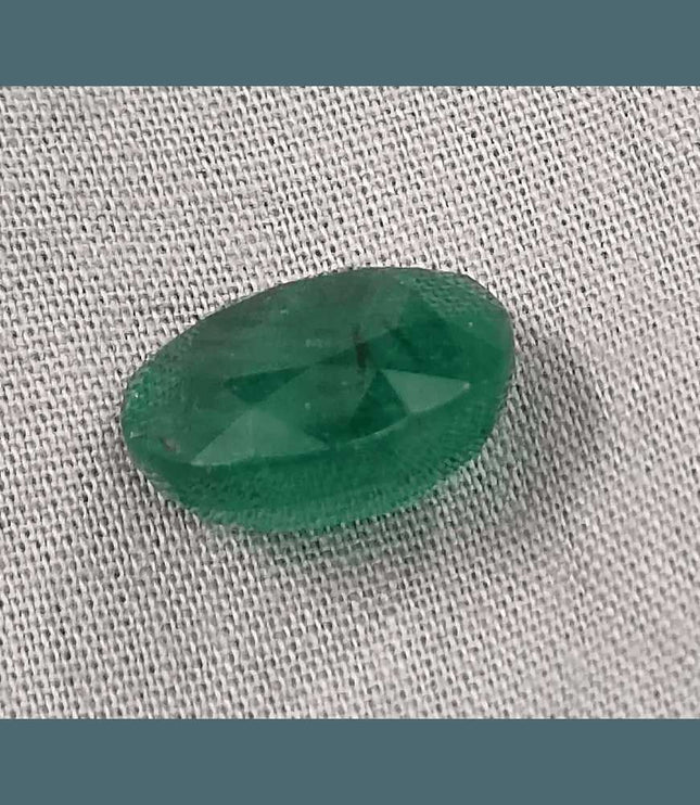 9.94ct Deep Green Zambian Emerald, Natural Gemstone - SMSGEMS 