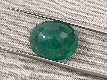 9.94ct Deep Green Zambian Emerald, Natural Gemstone - SMSGEMS 